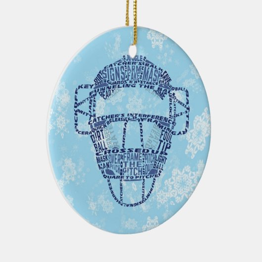 Baseball Softball Catcher's Masker Ornament (Rechts)