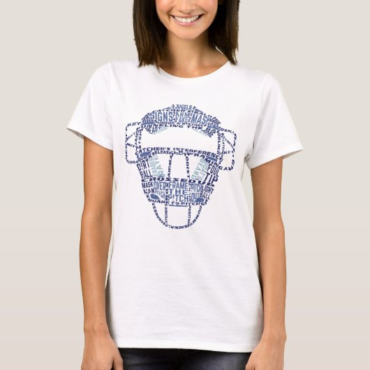 Baseball Softball Catchers Masker T-shirt (Voorkant)