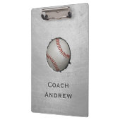 Baseball Softball Coach Custom Name Grunge Texture Klembord (Links)