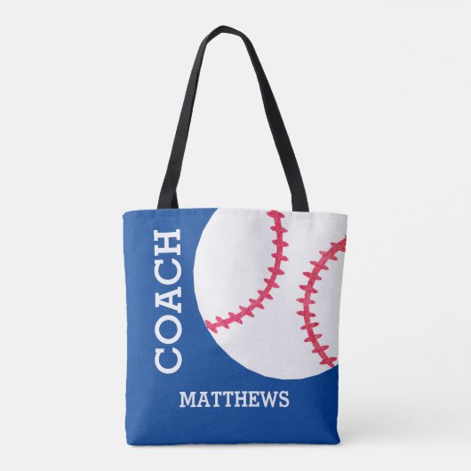 Baseball Softball Coach Persoonlijke sport Tote Bag (Achterkant)