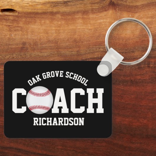 Baseball/Softball Coach Sleutelhanger (Voorkant)