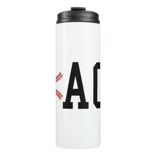 Baseball/Softball Coach Thermal Tumbler Thermosbeker (Voorkant)