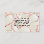 Baseball/Softball Coach Visitekaartje (Achterkant)