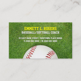 Baseball Softball Coach Visitekaartje
