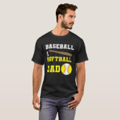 Baseball & Softball Dad Fathers day for dads T-shirt (Voorkant volledig)