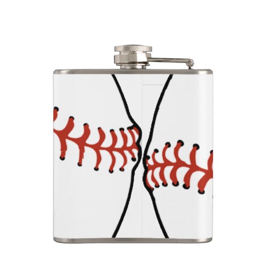 Baseball Softball Design Flaser Heupfles (Achterkant)
