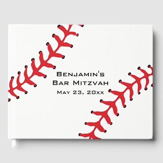 Baseball Softball Design Guest Book Gastenboek (Voorkant)