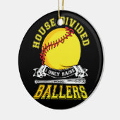 Baseball Softball Divided House Ball Mam Keramisch Ornament (Links)
