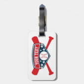Baseball Softball Embleem personaliseren Bagagelabel (Achterkant verticaal)
