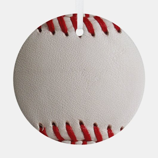 Baseball Softball Glas Ornament (Achterkant)