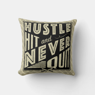 Baseball Softball Hustle Hit Name & Number Cushion Kussen
