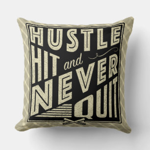 Baseball Softball Hustle, Hit & Nooit stoppen met  Kussen