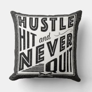 Baseball Softball Hustle, Hit & Nooit stoppen met  Kussen