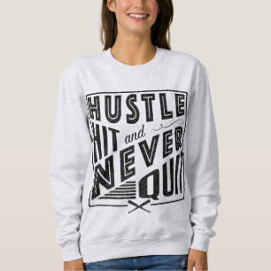 Baseball Softball Hustle Hit & Nooit stoppen Trui