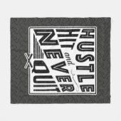 Baseball Softball Hustle Hit stopt nooit met duwen Fleece Deken (Voorkant (Horizontaal))