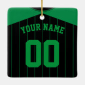 Baseball Softball Jersey - Gepersonaliseerd Keramisch Ornament (Achterkant)