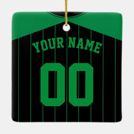 Baseball Softball Jersey - Gepersonaliseerd Keramisch Ornament (Achterkant)