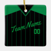 Baseball Softball Jersey - Gepersonaliseerd Keramisch Ornament (Voorkant)