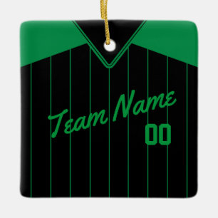 Baseball Softball Jersey - Gepersonaliseerd Keramisch Ornament