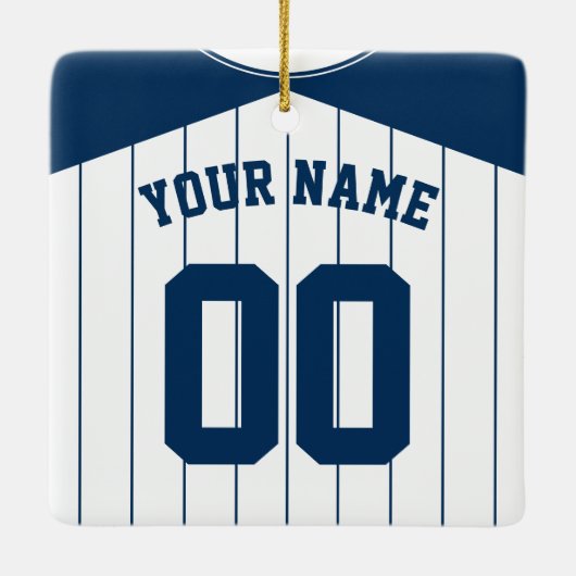 Baseball Softball Jersey gepersonaliseerd Ornament (Achterkant)