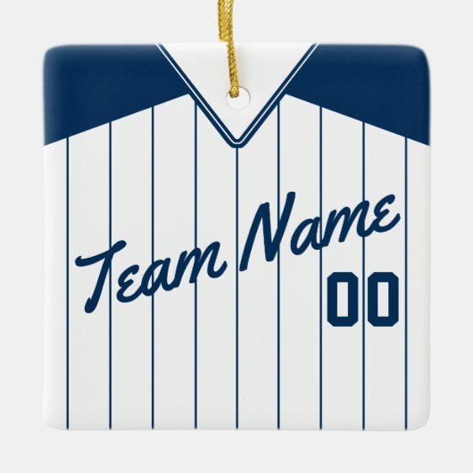 Baseball Softball Jersey gepersonaliseerd Ornament (Voorkant)