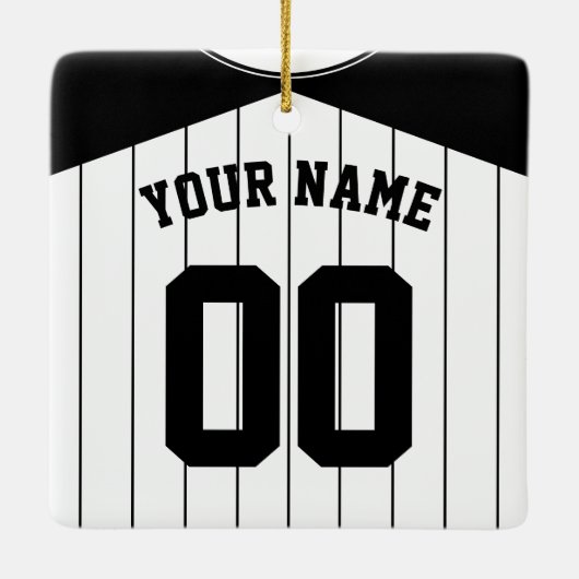 Baseball Softball Jersey gepersonaliseerd Ornament (Achterkant)