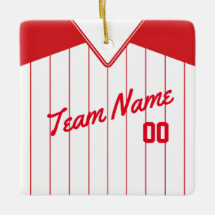 Baseball Softball Jersey Gepersonaliseerde organis Keramisch Ornament