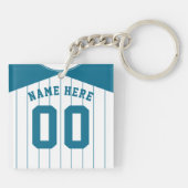 Baseball Softball Jersey Keyring Sleutelhanger (Achterkant)