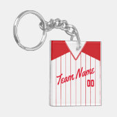 Baseball Softball Jersey Keyring Sleutelhanger (Voorkant Links)