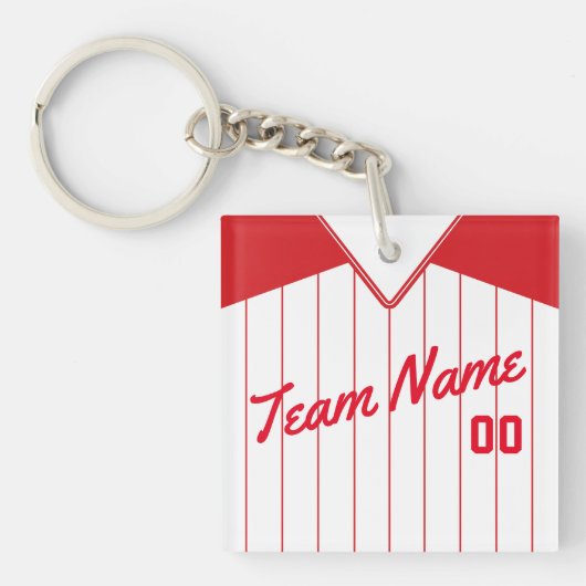 Baseball Softball Jersey Keyring Sleutelhanger (Voorkant)