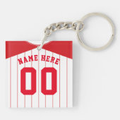 Baseball Softball Jersey Keyring Sleutelhanger (Achterkant)