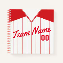  Baseball Softball Jersey Notitieboek