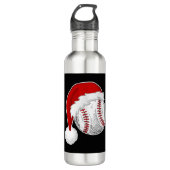Baseball, Softball-liefhebbers - Pet met kerstkers Waterfles (Voorkant)