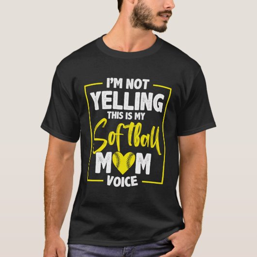 Baseball Softball mama T-shirt (Voorkant)
