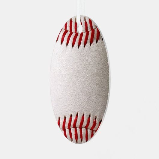 Baseball Softball Metalen Ornament (Voorkant links)