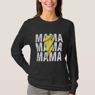 Baseball Softball Moeder Leven Wedstrijd Dag Mama T-shirt