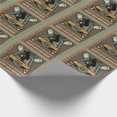 Baseball Softball Naam Leeftijd Nummer Verjaardag Cadeaupapier (Hoek)