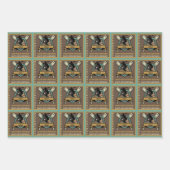 Baseball Softball Naam Leeftijd Nummer Verjaardag Inpakpapier Vel (Voorkant 2)