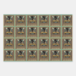 Baseball Softball Naam Leeftijd Nummer Verjaardag Inpakpapier Vel