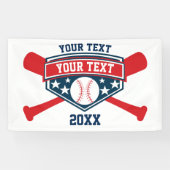Baseball Softball personaliseren Spandoek (Horizontaal)