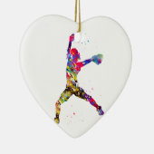 Baseball Softball Pitcher Keramisch Ornament (Rechts)