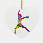 Baseball Softball Pitcher Keramisch Ornament (Voorkant)