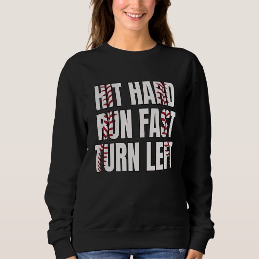 Baseball Softball Player Hit Hard Run Fast Turn Le Trui (Voorkant)