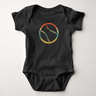 Baseball Softball Silhouette Retro Sports Romper