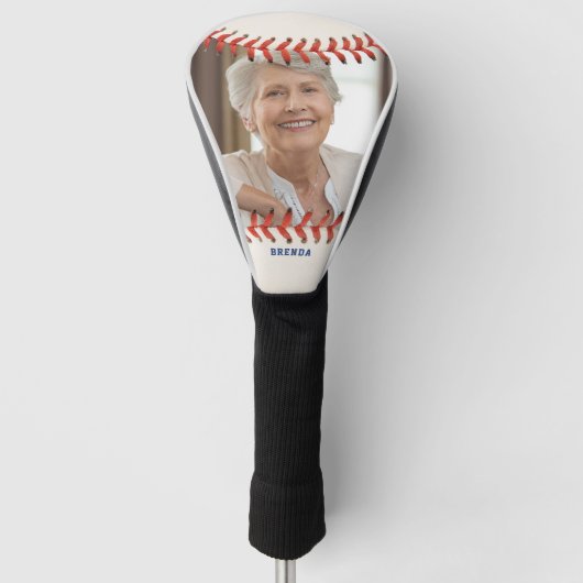 Baseball Softball Sport Fotonaam Golfheadcover (Voorkant)