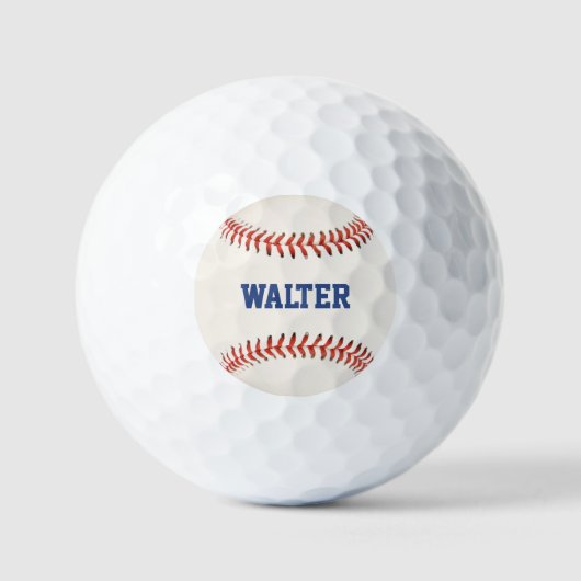 Baseball Softball Sport Naam Golfballen (Voorkant)