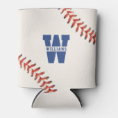 Baseball Softball Sport Naam Monogram Blikjeskoeler (Voorkant)