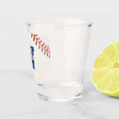 Baseball Softball Sport Naam Monogram Shot Glas (Rechts)