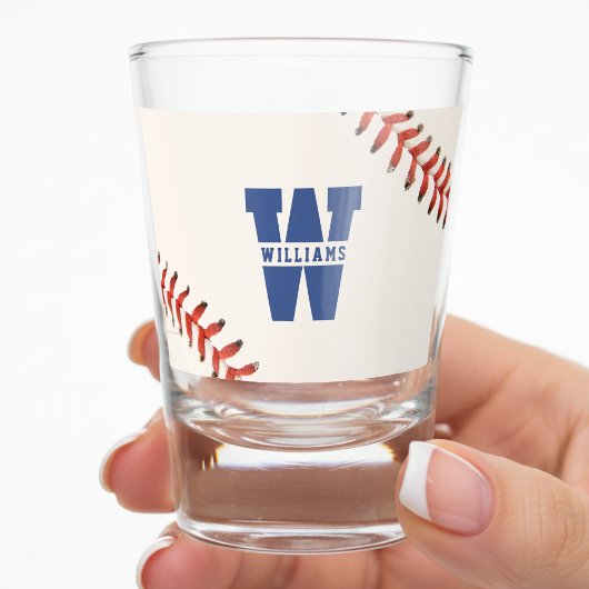 Baseball Softball Sport Naam Monogram Shot Glas