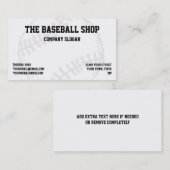 Baseball Softball Sportthema Visitekaartje (Voorkant / Achterkant)